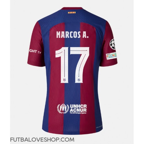 Dres Barcelona Marcos Alonso #17 Domáci 2023-24 Krátky Rukáv